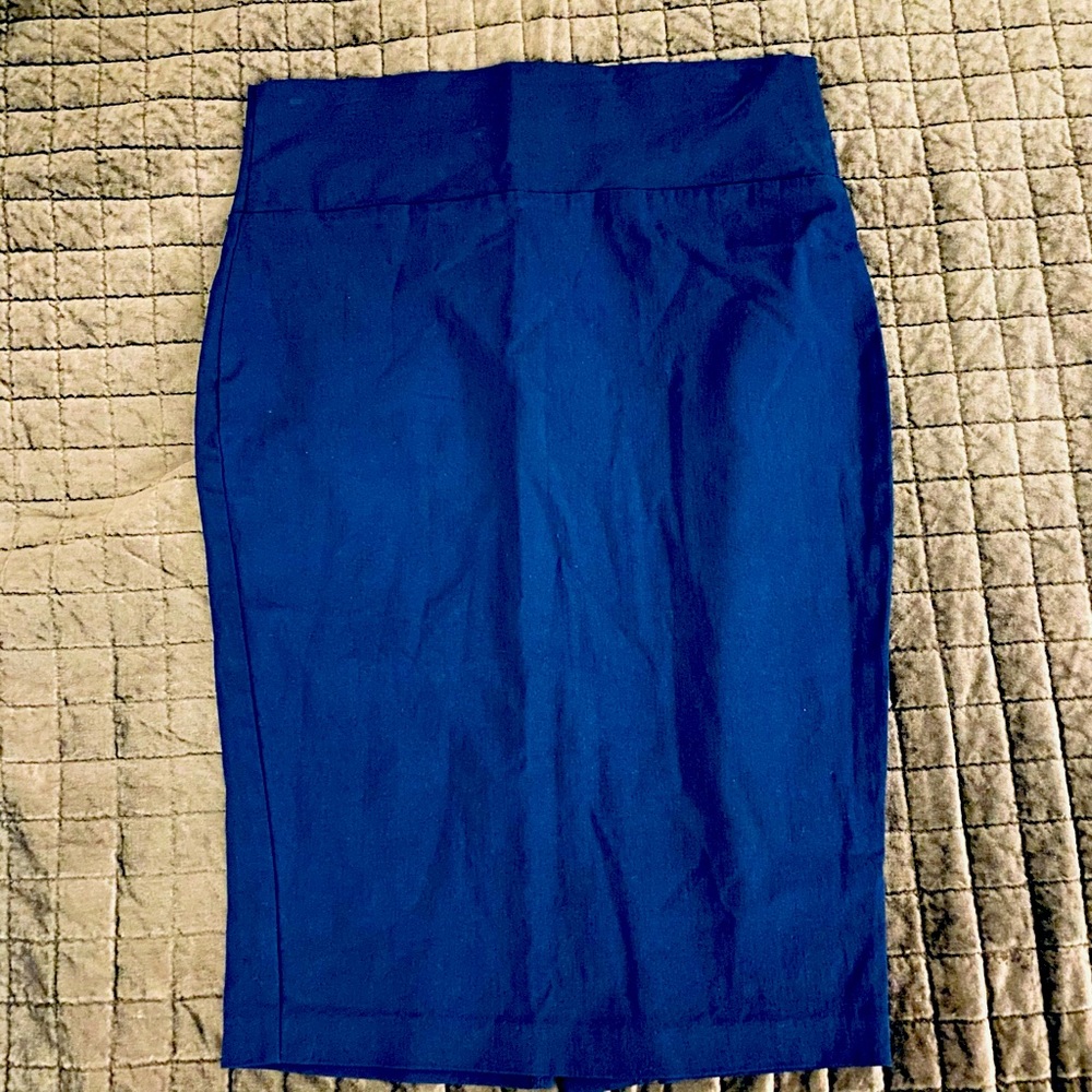 Windsor Navy knee length stretch pencil skirt